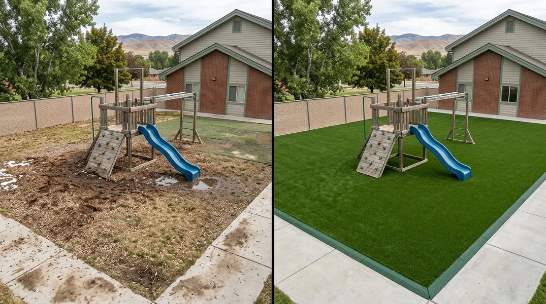 Result artificial grass installation in Boise - Boise Turf Installation